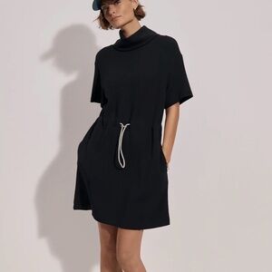 Varley Sophie Black dress with Drawstring